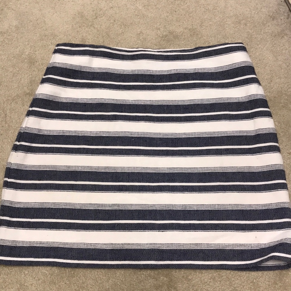 Ann Taylor Loft blue and white stripped skirt